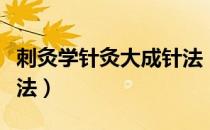 刺灸学针灸大成针法（关于刺灸学针灸大成针法）