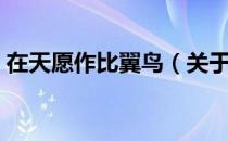 在天愿作比翼鸟（关于在天愿作比翼鸟简介）