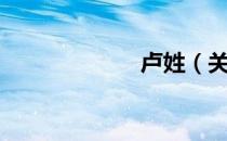 卢姓（关于卢姓）