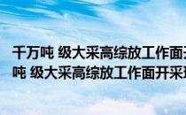 千万吨 级大采高综放工作面开采理论与工程实践（关于千万吨 级大采高综放工作面开采理论与工程实践简介）