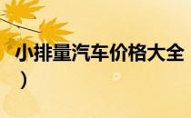 小排量汽车价格大全（小排量汽车价格是什么）
