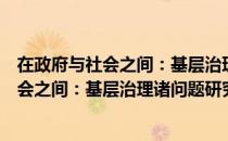 在政府与社会之间：基层治理诸问题研究（关于在政府与社会之间：基层治理诸问题研究简介）