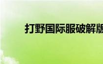 打野国际服破解版在哪里怎么下载 