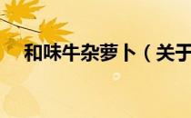 和味牛杂萝卜（关于和味牛杂萝卜介绍）