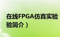 在线FPGA仿真实验（关于在线FPGA仿真实验简介）