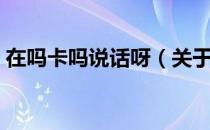 在吗卡吗说话呀（关于在吗卡吗说话呀简介）