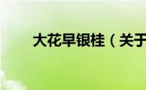 大花早银桂（关于大花早银桂简介）