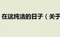 在这纯洁的日子（关于在这纯洁的日子简介）