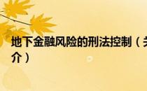 地下金融风险的刑法控制（关于地下金融风险的刑法控制简介）