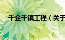 千企千镇工程（关于千企千镇工程简介）