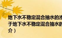 地下水不稳定混合抽水的渗流－管流耦合模型及其应用（关于地下水不稳定混合抽水的渗流－管流耦合模型及其应用简介）