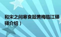和宋之问寒食题黄梅临江驿（关于和宋之问寒食题黄梅临江驿介绍）