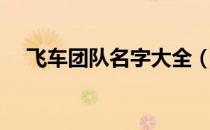 飞车团队名字大全（飞车车队名字大全）