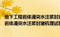 地下工程岩体涌突水注浆封堵机理试验研究（关于地下工程岩体涌突水注浆封堵机理试验研究简介）