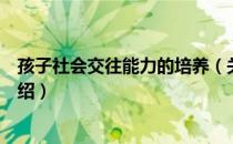 孩子社会交往能力的培养（关于孩子社会交往能力的培养介绍）