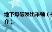 地下爆破浸出采铀（关于地下爆破浸出采铀简介）