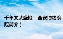 千年文武盛地—西安博物院（关于千年文武盛地—西安博物院简介）