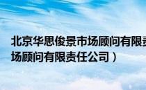 北京华思俊景市场顾问有限责任公司（关于北京华思俊景市场顾问有限责任公司）
