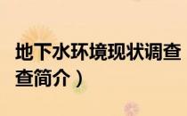 地下水环境现状调查（关于地下水环境现状调查简介）