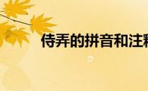 侍弄的拼音和注释（侍弄的拼音）