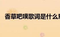 香草吧噗歌词是什么意思（香草吧噗歌词）