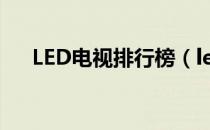 LED电视排行榜（led电视哪个牌子好）