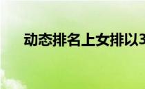 动态排名上女排以347分继续排名第三