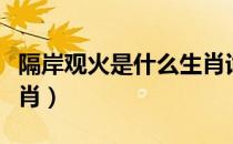 隔岸观火是什么生肖词语（隔岸观火是什么生肖）