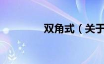 双角式（关于双角式介绍）