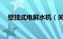 壁挂式电解水机（关于壁挂式电解水机）