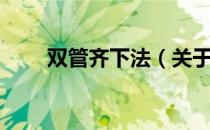 双管齐下法（关于双管齐下法介绍）