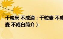 千粒米 不成滴；千粒麦 不成白（关于千粒米 不成滴；千粒麦 不成白简介）