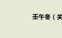 壬午冬（关于壬午冬）