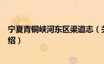 宁夏青铜峡河东区渠道志（关于宁夏青铜峡河东区渠道志介绍）
