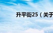 升平街25（关于升平街25简介）