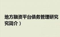 地方融资平台债务管理研究（关于地方融资平台债务管理研究简介）