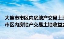 大连市市区内房地产交易土地收益金收缴办法（关于大连市市区内房地产交易土地收益金收缴办法简介）