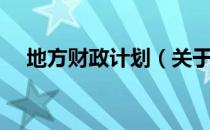 地方财政计划（关于地方财政计划简介）