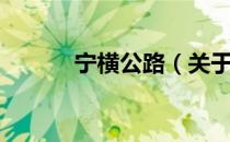宁横公路（关于宁横公路介绍）