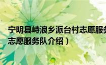宁明县峙浪乡派台村志愿服务队（关于宁明县峙浪乡派台村志愿服务队介绍）