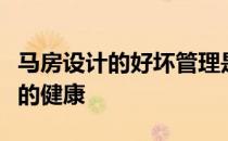 马房设计的好坏管理是否得当也会影响到马匹的健康