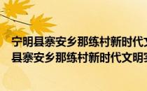 宁明县寨安乡那练村新时代文明实践志愿服务队（关于宁明县寨安乡那练村新时代文明实践志愿服务队介绍）