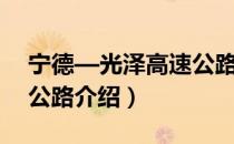 宁德—光泽高速公路（关于宁德—光泽高速公路介绍）