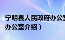 宁明县人民政府办公室（关于宁明县人民政府办公室介绍）