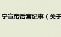 宁宣帝后宫纪事（关于宁宣帝后宫纪事介绍）