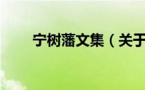 宁树藩文集（关于宁树藩文集介绍）