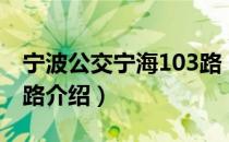 宁波公交宁海103路（关于宁波公交宁海103路介绍）