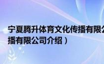 宁夏腾升体育文化传播有限公司（关于宁夏腾升体育文化传播有限公司介绍）