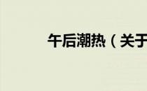 午后潮热（关于午后潮热简介）