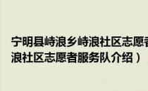 宁明县峙浪乡峙浪社区志愿者服务队（关于宁明县峙浪乡峙浪社区志愿者服务队介绍）
